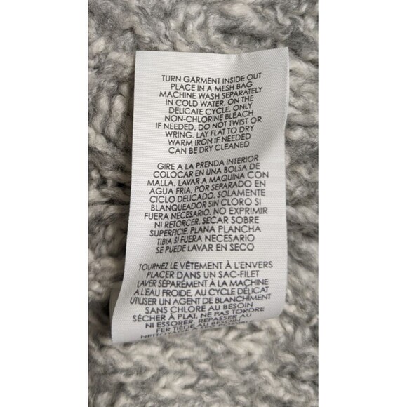 Women's Cabi # 3848 Horizon Pullover Gray V-Neck Oversized Chunky Knit Sweater S - Picture 12 of 12